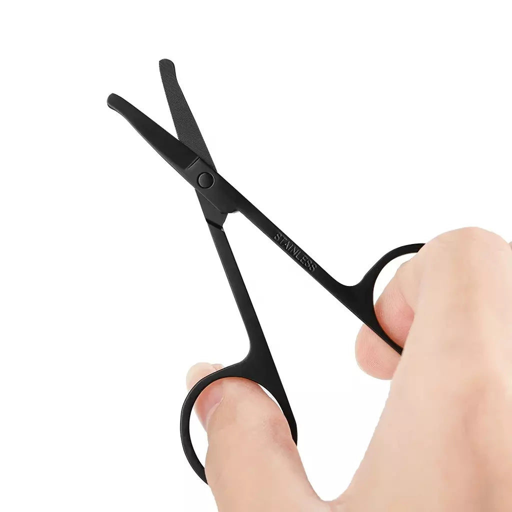 Hermania Nose Hair Trimming Scissors - Black