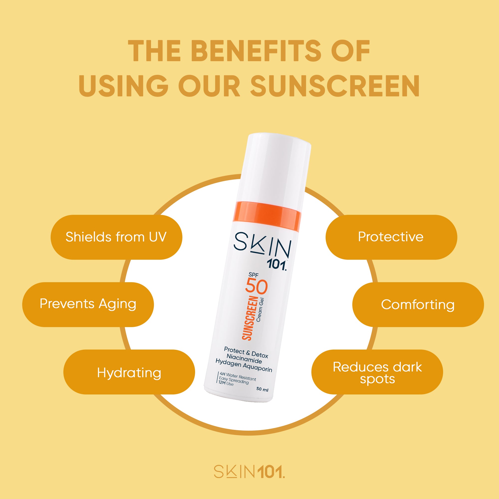 SKIN101 Sunscreen Cream Gel SPF50