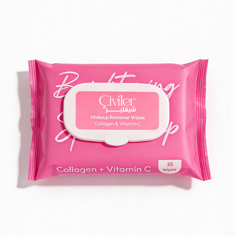 3-in-1 Makeup Remover Wipes (Collagen)