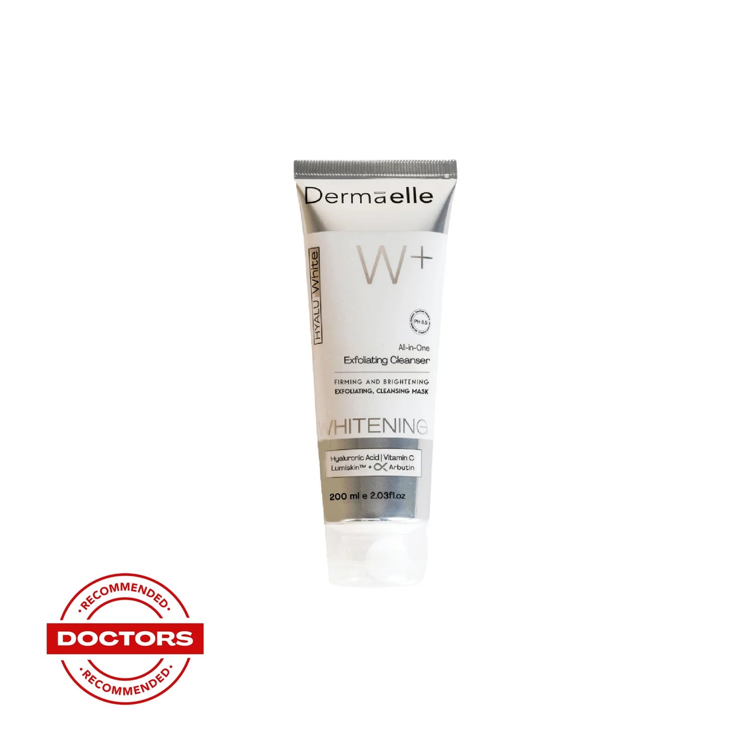 Dermaelle hyaluwhite exfoliating cleanser all in one 200 ML
