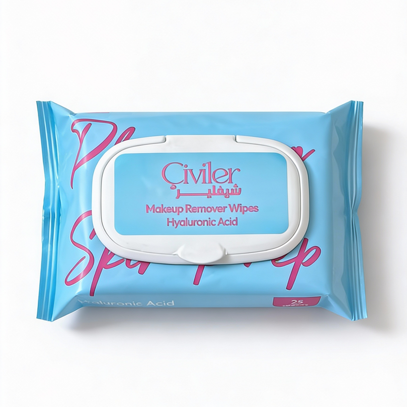 3-in-1 Makeup Remover Wipes (Hyaluronic Acid)