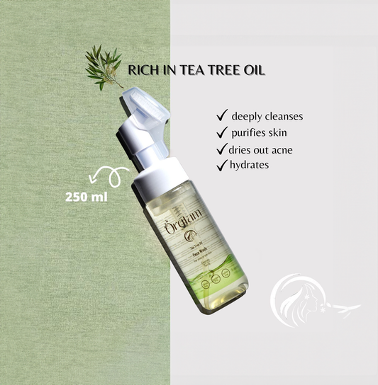 Orglam tea tree face wash acne prone skin