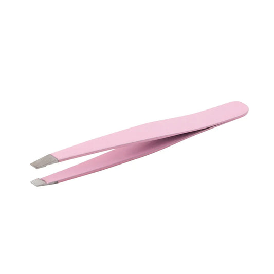 Hermania Eyebrow Slanted Tip Tweezers - Pink