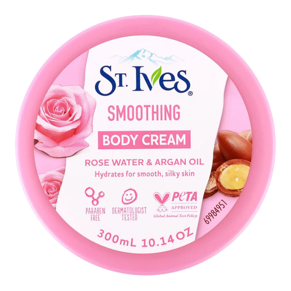 St. Ives Soothing Body Cream with Rose Water & Argan Oil 300ml