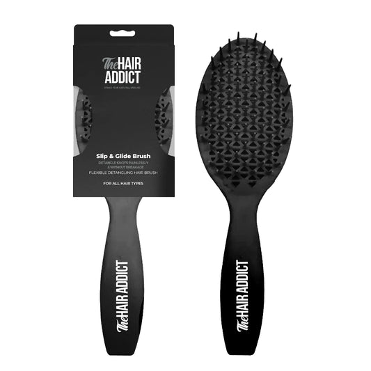 The Hair Addict Slip & Glide Brush-Black