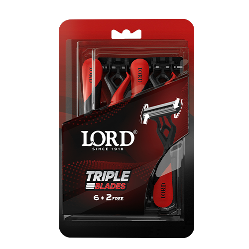 LORD Triple Blades Disposable Razors (6+2 Free)- Premium Pack