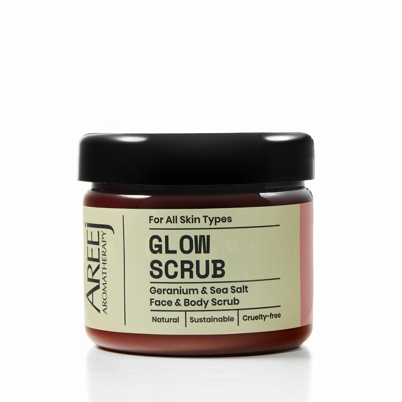 Areej Scrub Geranium Glow 250 gm - Beauty Bounty