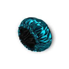 Bless satin bonnet petrol green - Beauty Bounty
