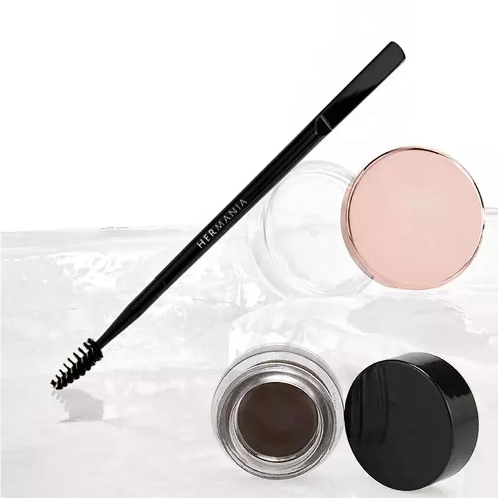 Hermania Eyebrow Wax Dual-End Applicator with Spoolie Brush & Spatula - Beauty Bounty