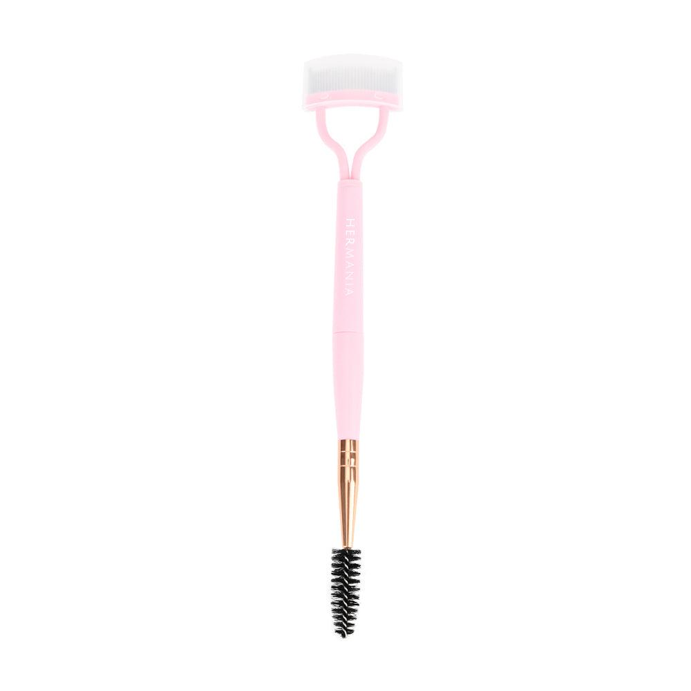 Hermania Eyelash Separator Comb - Foldable with Spoolie (Pink) - Beauty Bounty