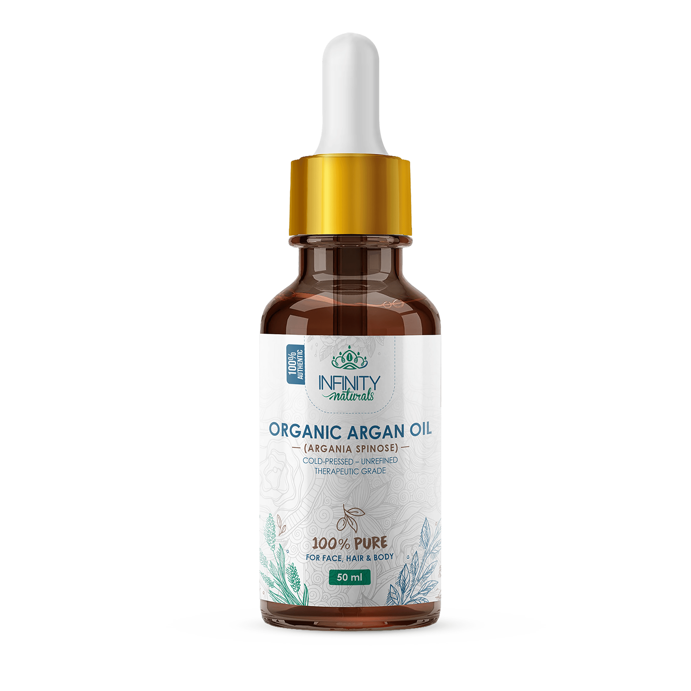 Infinity Naturals 100% Pure Organic Argan Oil ( Face , Hair , Body ) - Beauty Bounty