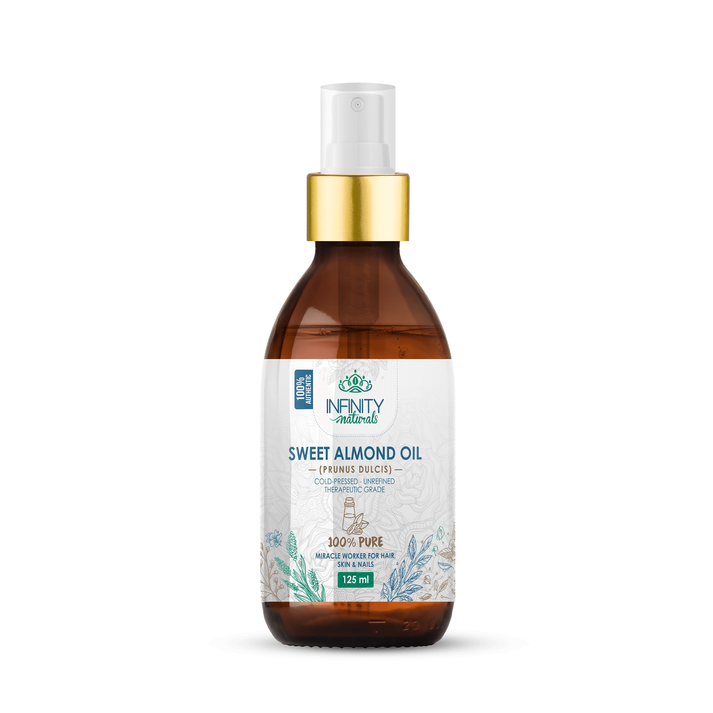 Infinity Naturals 100% Pure Sweet Almond Oil ( Hair, Skin & Nails ) - Beauty Bounty