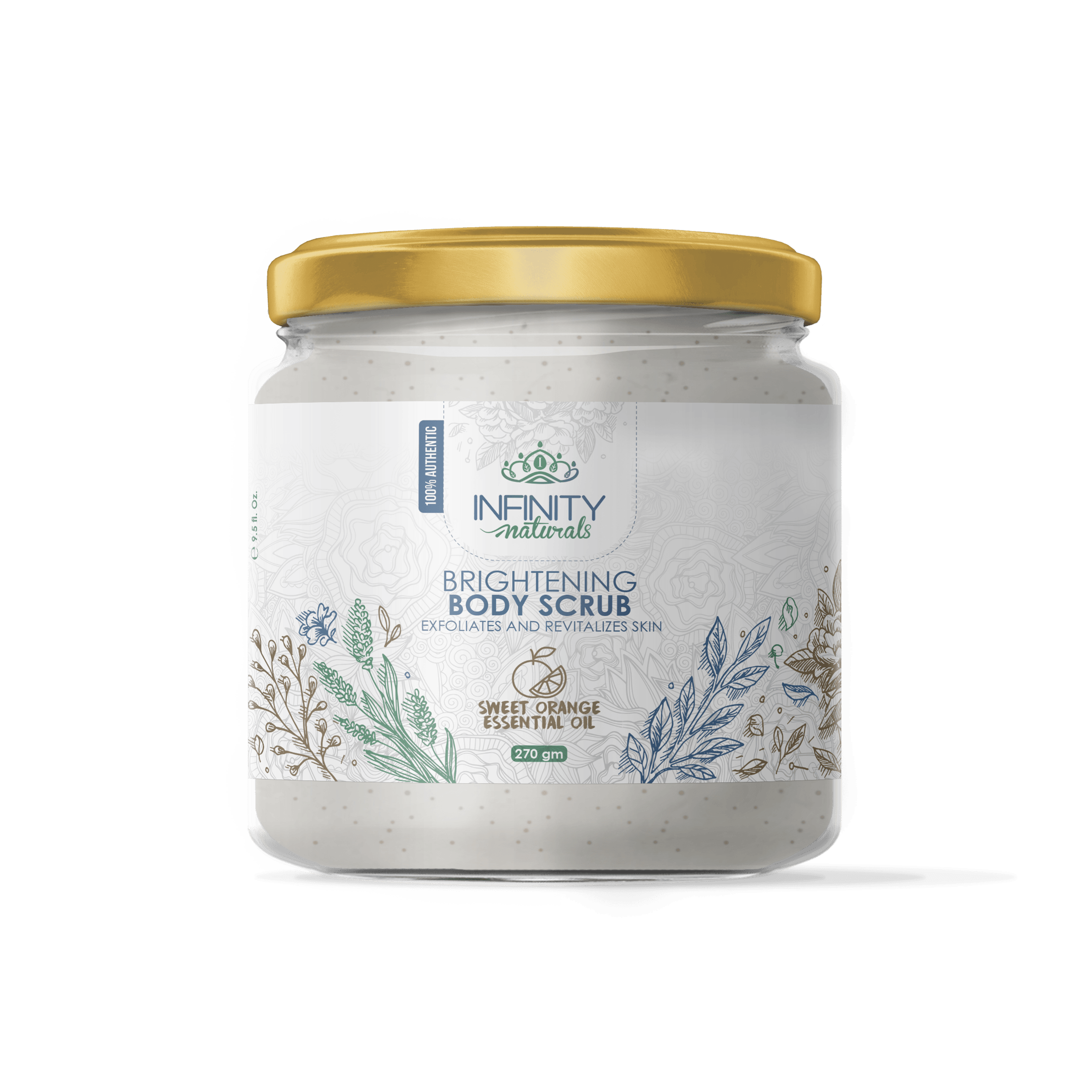 Infinity Naturals Brightening Body Scrub Sweet Orange Essential Oil - Beauty Bounty