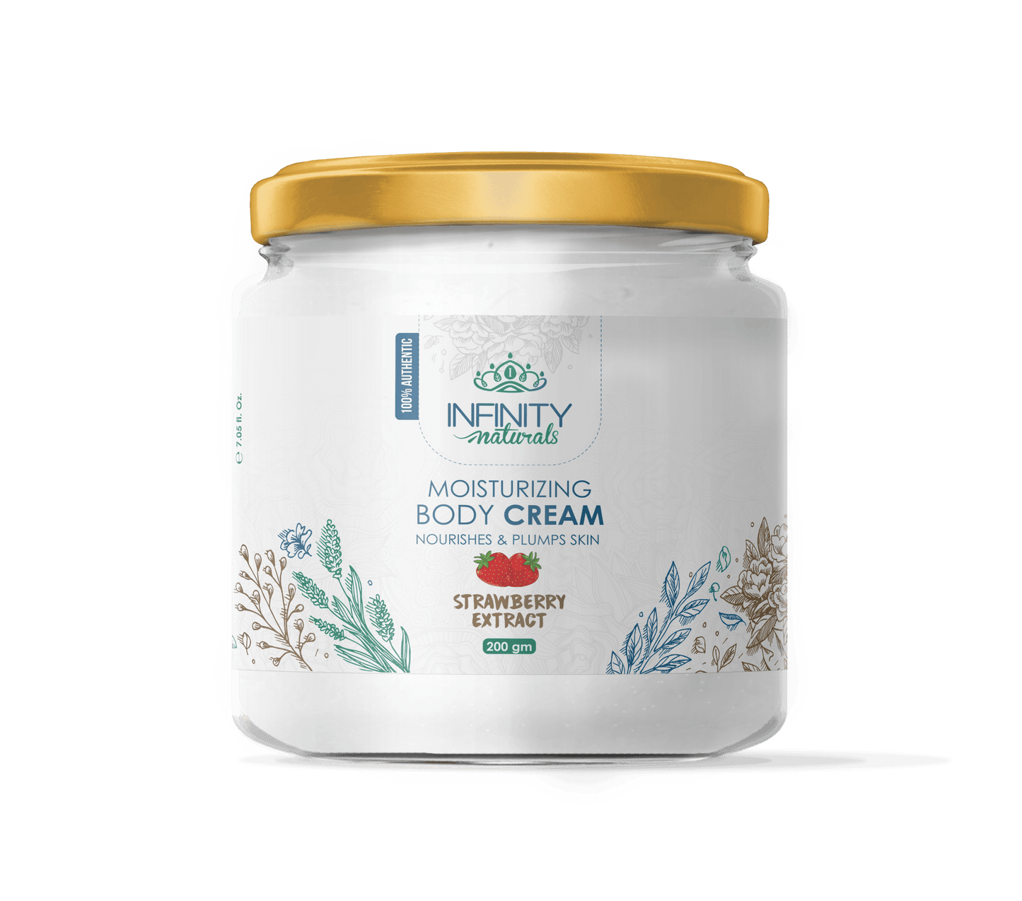 Infinity Naturals Moisturizing Body Cream Strawberry Extract - Beauty Bounty