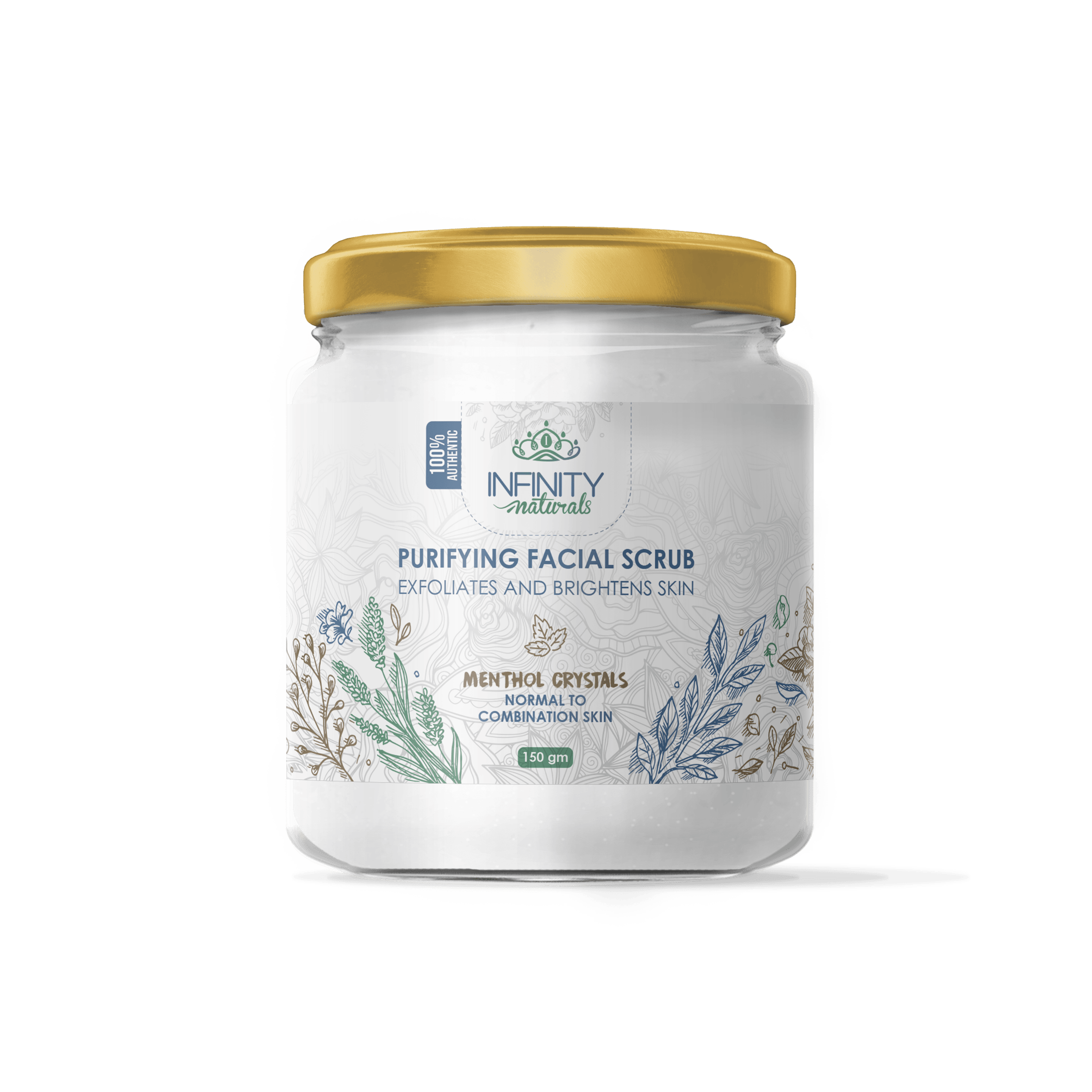 Infinity Naturals Purifying Facial Scrub Menthol Crystals ( Normal to Combination Skin ) - Beauty Bounty