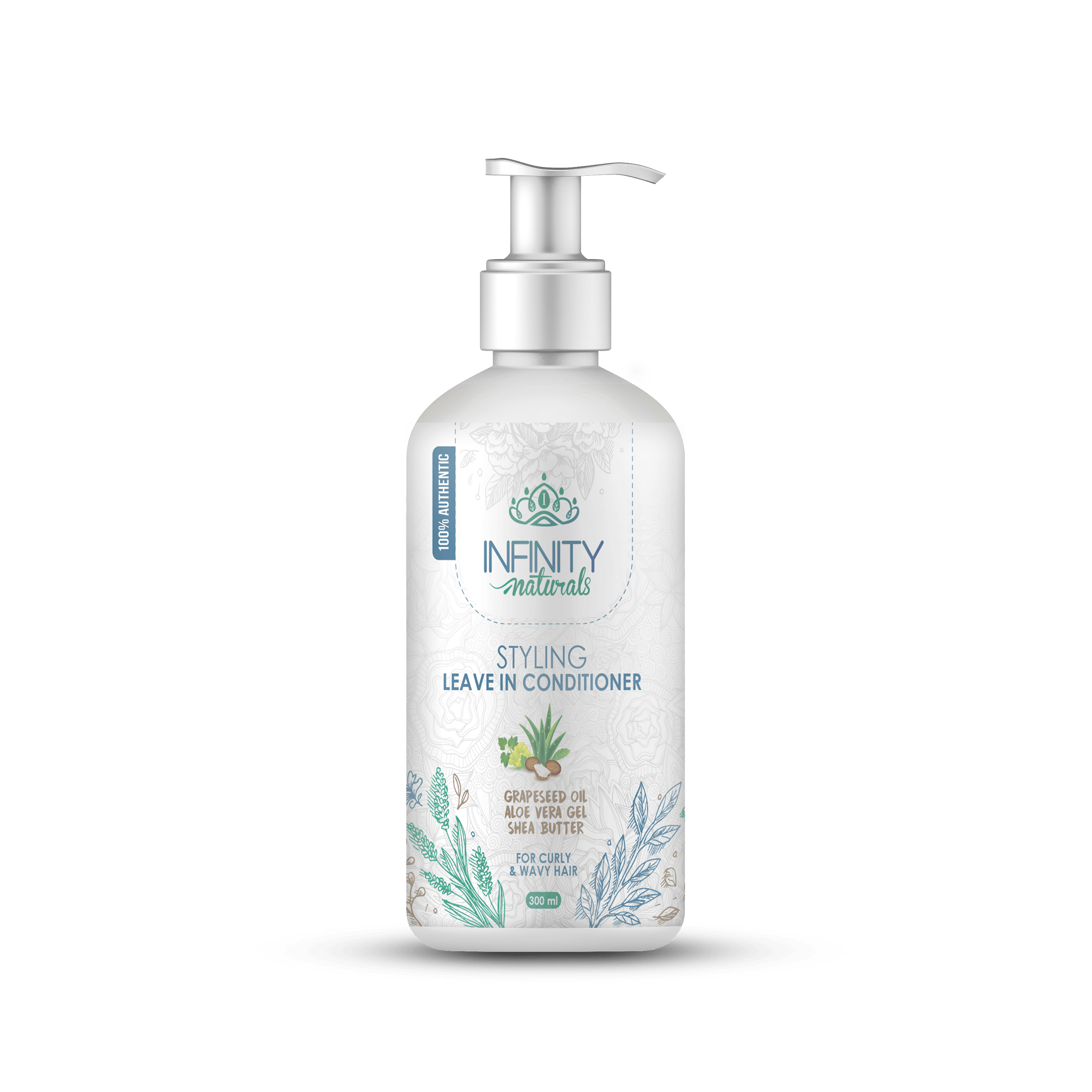 Infinity Naturals Styling Leave in Conditioner ( Grapeseed Oil , Aloe Vera & Shea Butter ) for Curly & Wavy Hair - Beauty Bounty