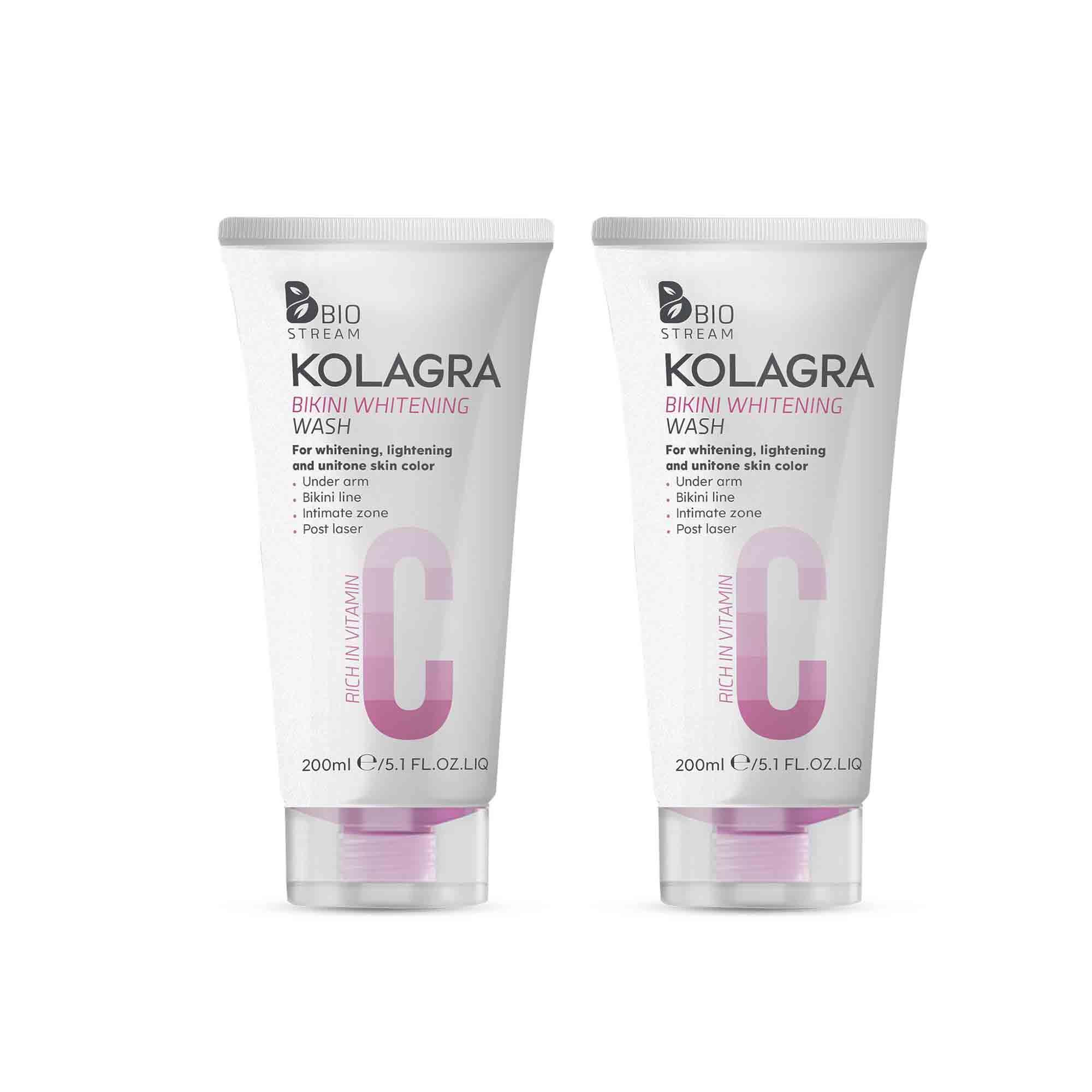 Kolagra BIKINI WHITENING WASH 200ml 1+1 Free - Beauty Bounty