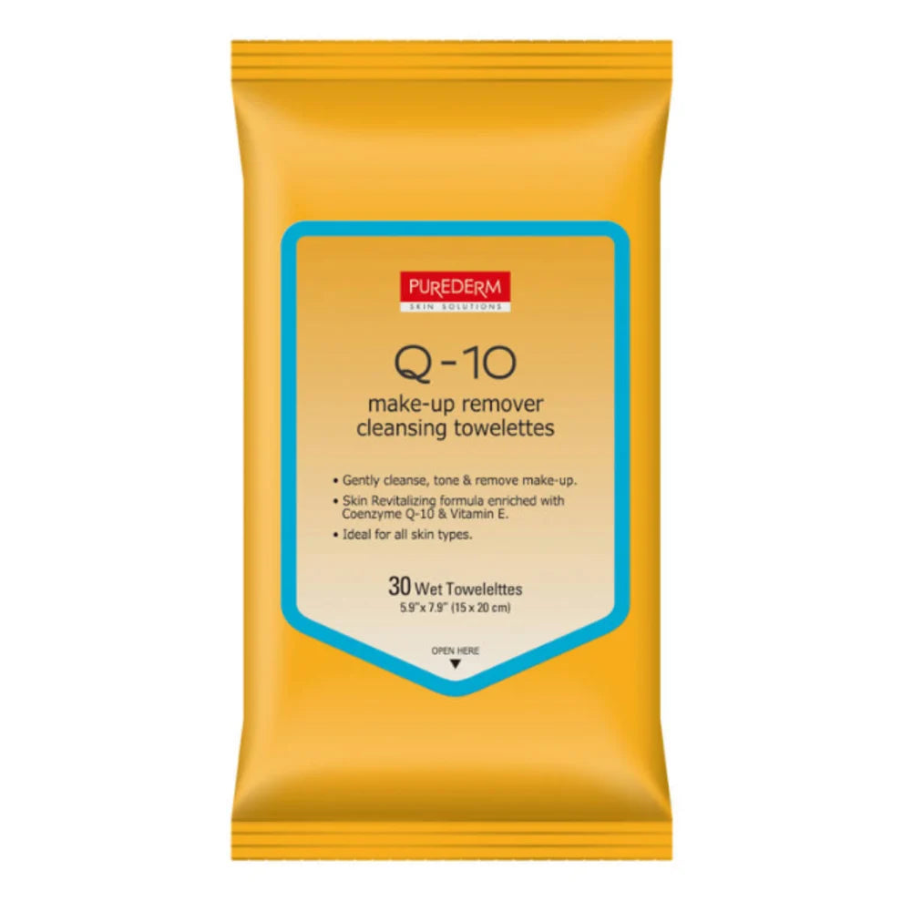 PUREDERM Q-10 Make-Up Remover Cleansing Towelettes