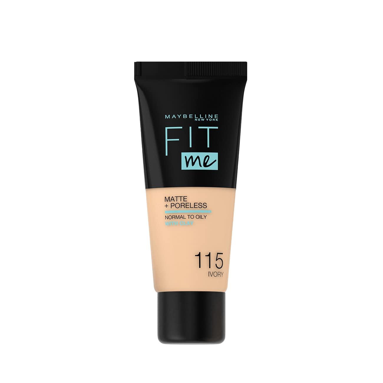 Maybelline NewYork Fit Me Matte & Poreless Foundation 115 Ivory - Beauty Bounty