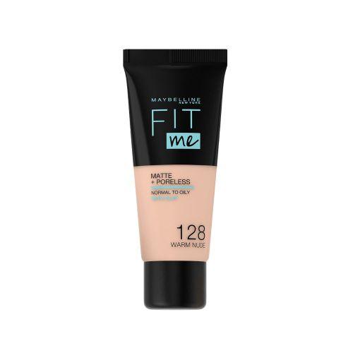 Maybelline NewYork Fit Me Matte & Poreless Foundation 128 Warm Nude - Beauty Bounty