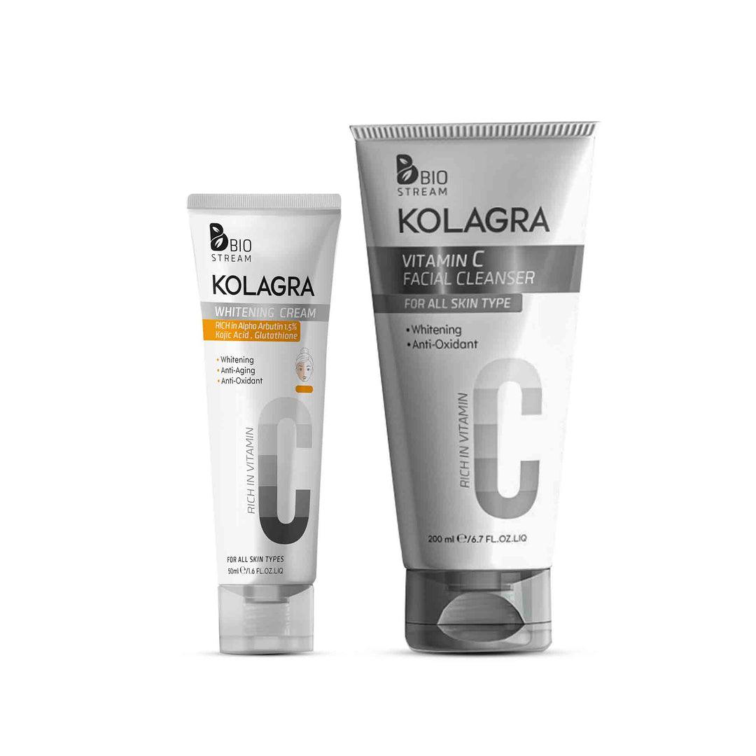 Offer KOLAGRA Facial Wash 200 ML + Whitening Cream 50 ML - Beauty Bounty