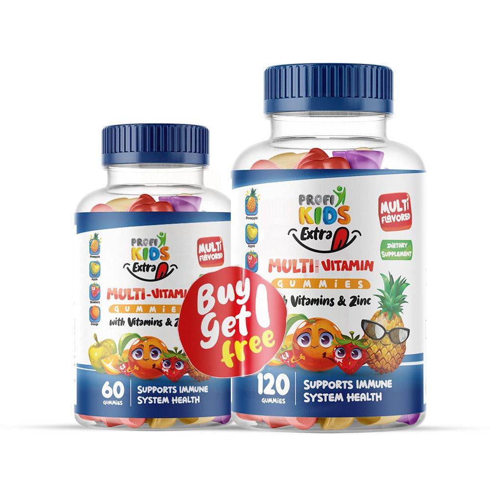 Profikids Extra Multivitamin 120 Gummies+ 60 Pieces Jar free 180 Piece - Beauty Bounty