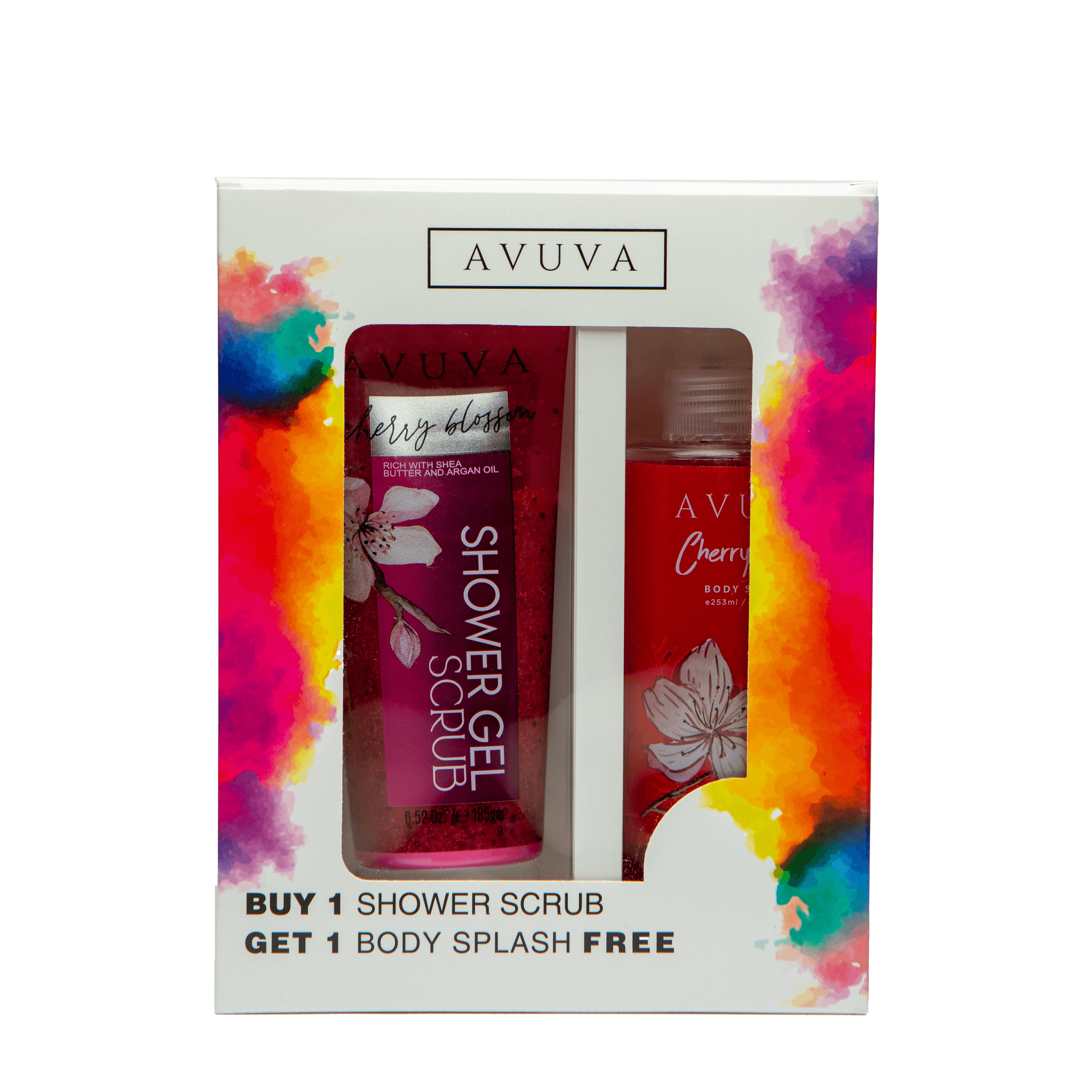 AVUVA SHOWER SCRUB + BODY SPLASH Cherry Blossom - Beauty Bounty