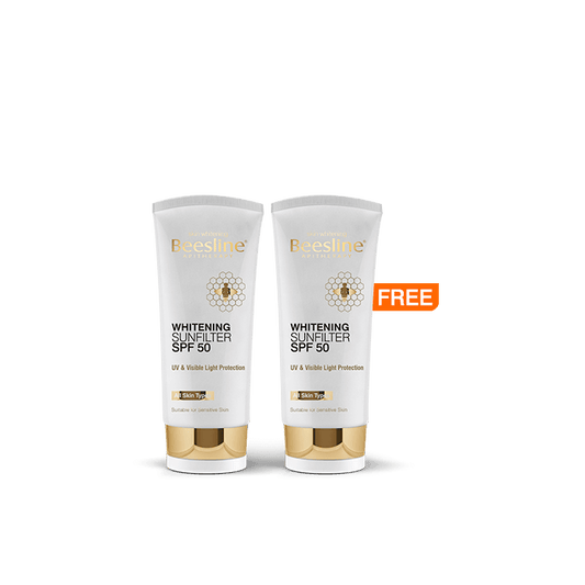 Beesline Whitening sun filter spf 50 1 + 1 free - Beauty Bounty