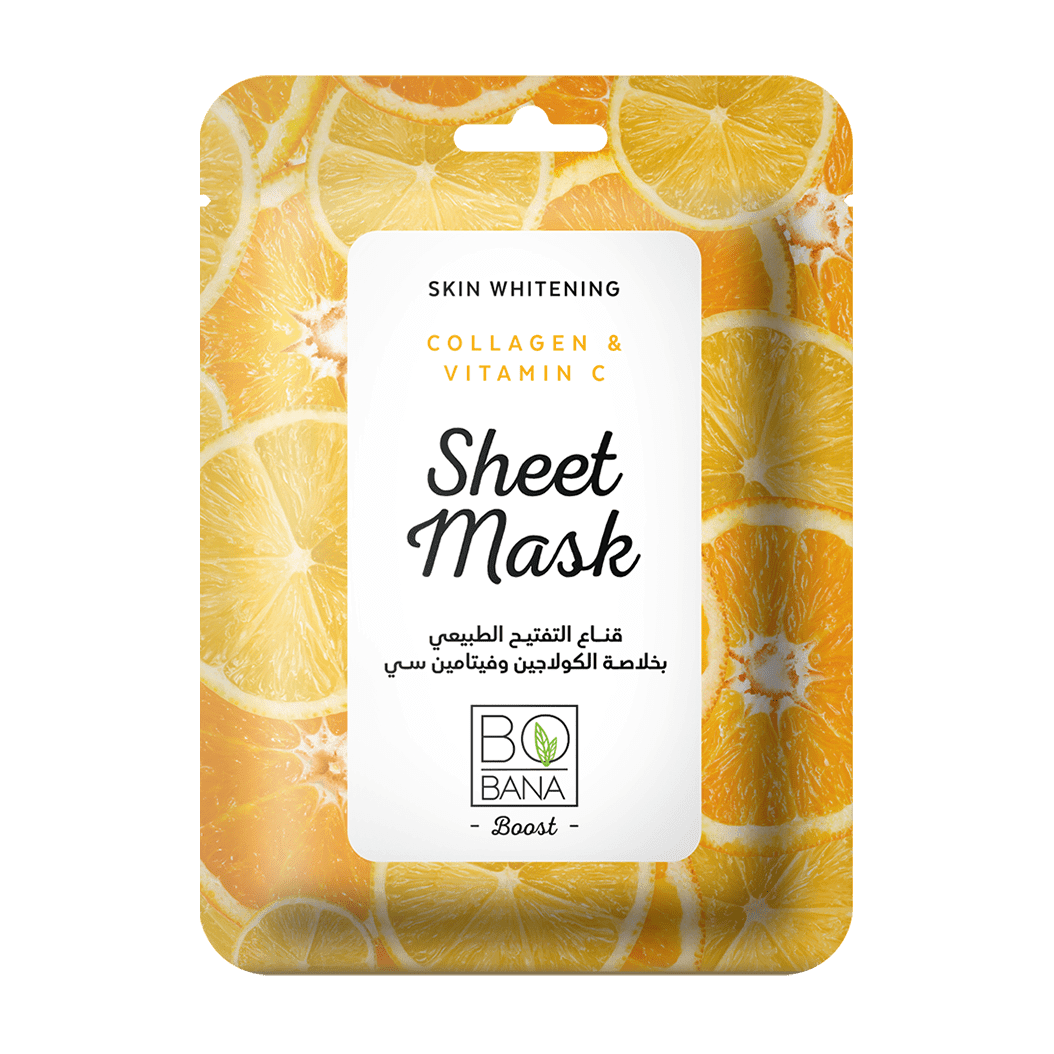 BOBANA SKIN WHITENING COLLAGEN & VITAMIN C SHEET MASK one sheet - Beauty Bounty