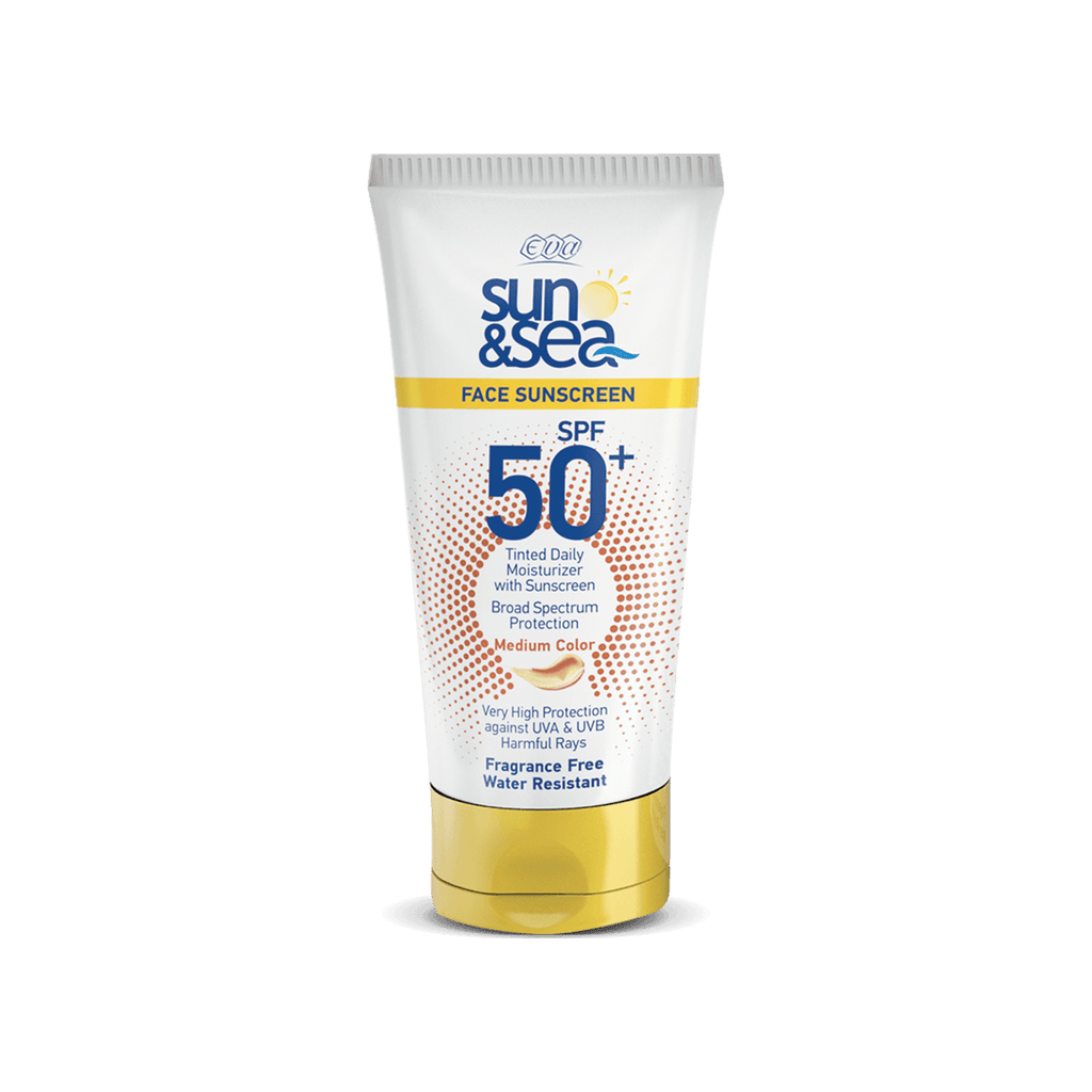 Eva Sun & Sea Face Tinted Sunscreen 50+ 40 ml + Hair Band free gift - Beauty Bounty