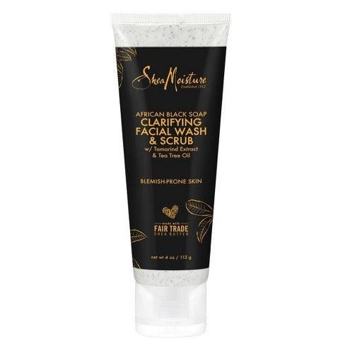 SheaMoisture AFRICAN BLACK SOAP CLARIFYING FACIAL WASH & SCRUB - Beauty Bounty