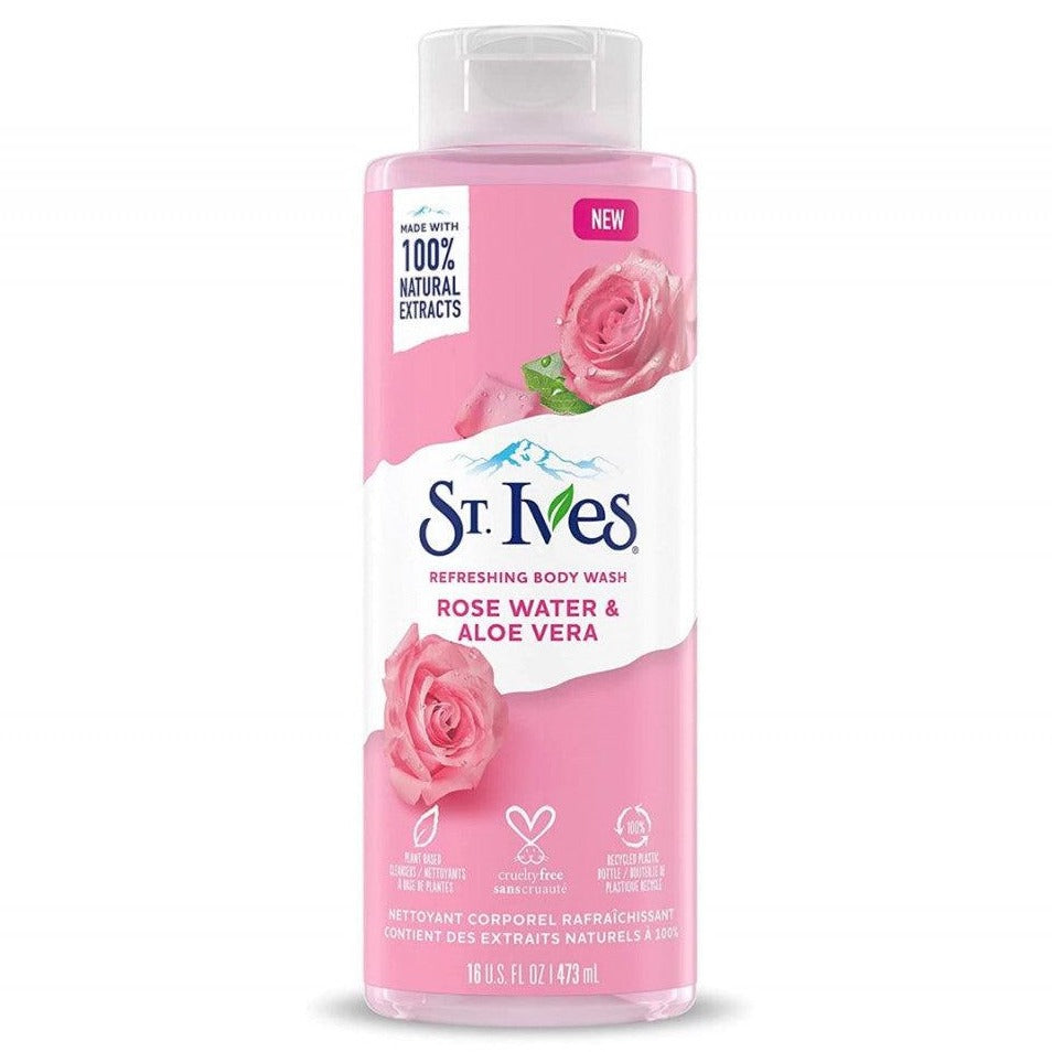 ST.IVES REFRESHING BODY WASH ROSE WATER AND ALOE VERA 650 ML - Beauty Bounty